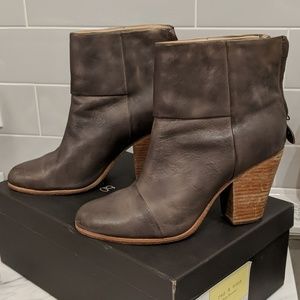 Rag & Bone Gray Leather Boots